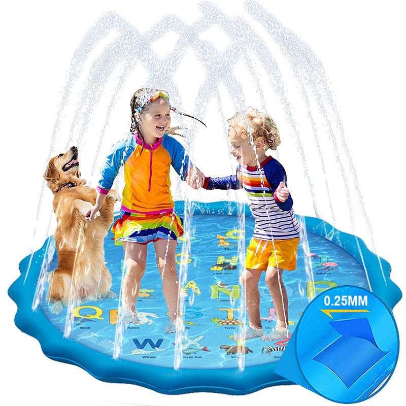 100/170 CM Children Pet Water Mat Summer Beach Inflatable Water Spray Pad Lawn Swimming Pool Mat Pet Sprinkler Outdoor Game Toy Doba